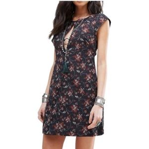 Free people black combo dress